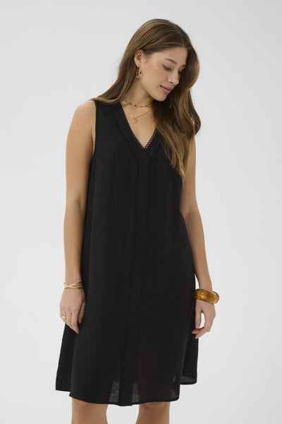 ROBE CREAM "CECILIA" PITCH BLACK