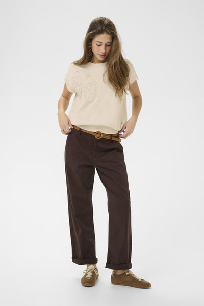 CHANDAIL CREAM "DELA KNIT SLIPOVER" OAT MELANGE