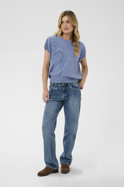 CHANDAIL CREAM "DELA KNIT SLIPOVER" STONEWASH MELA