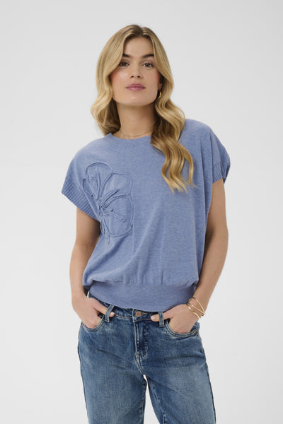 CHANDAIL CREAM "DELA KNIT SLIPOVER" STONEWASH MELA