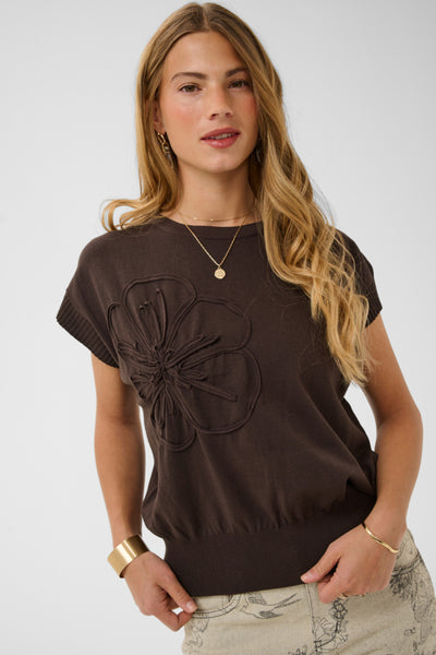 CHANDAIL CREAM "DELA KNIT SLIPOVER" JAVA
