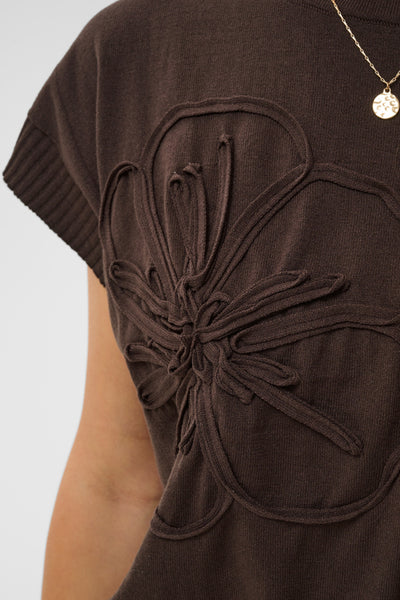 CHANDAIL CREAM "DELA KNIT SLIPOVER" JAVA