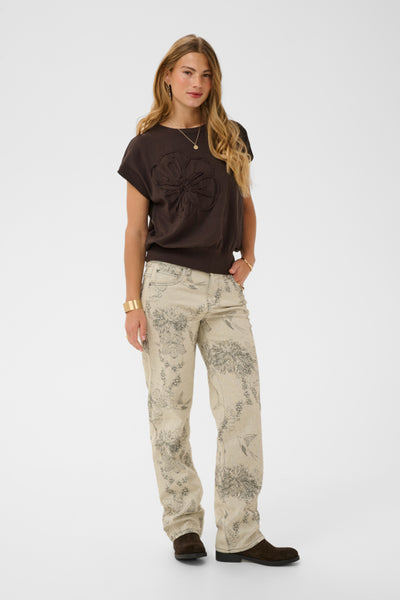 CHANDAIL CREAM "DELA KNIT SLIPOVER" JAVA