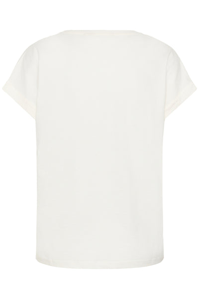 T-SHIRT CREAM "MUNNI" BLUE FLOWER