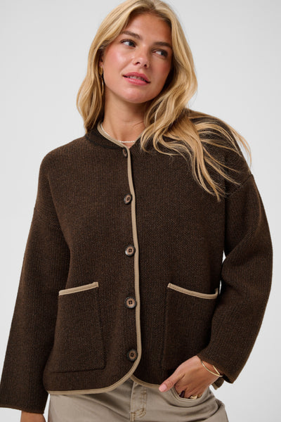 VESTE CREAM "LOLAI KNIT" JAVA MELANGE