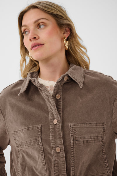 JACKET CREAM "BRADY CORDUROY" BROWN LENTIL