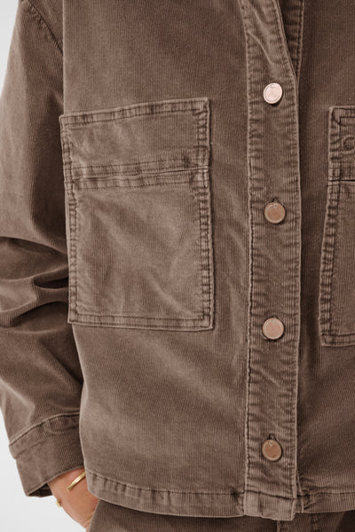 JACKET CREAM "BRADY CORDUROY" BROWN LENTIL