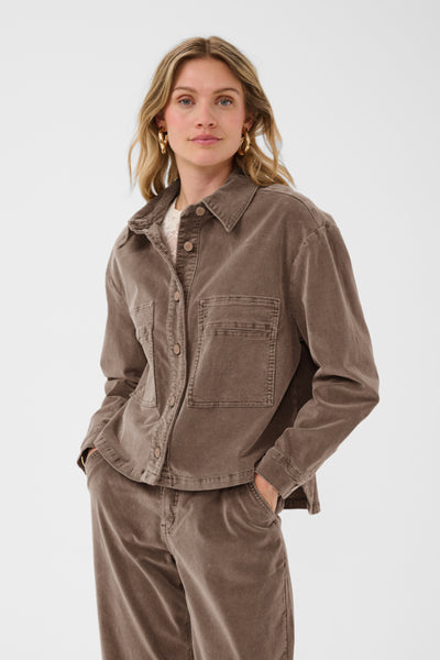 JACKET CREAM "BRADY CORDUROY" BROWN LENTIL