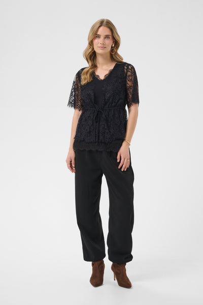 BLOUSE CREAM "SAFFRON" PITCH BLACK