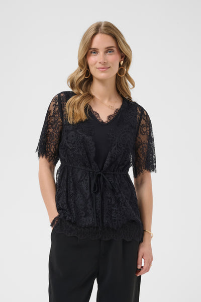 BLOUSE CREAM "SAFFRON" PITCH BLACK