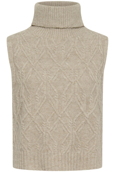 DÉBARDEUR CREAM "ELSIE" LIGHT BROWN LENTIL MELANGE