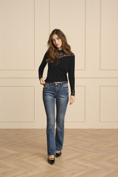 JEANS CREAM SHAPE FIT "AMALIE BOOTCUT" MEDIUM BLUE 32