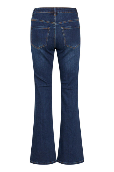 JEANS KAFFE "SINEM FLARED" DARK BLUE DENIM