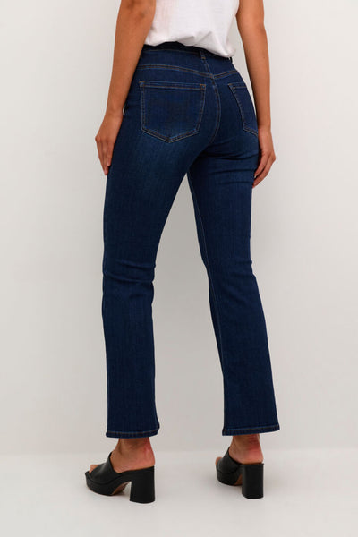 JEANS KAFFE "SINEM FLARED" DARK BLUE DENIM