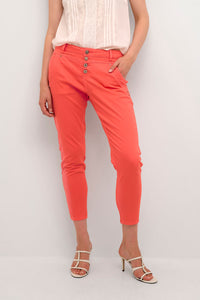 JEANS CREAM BAIILY FIT "PAULA 7/8" HOT CORAL