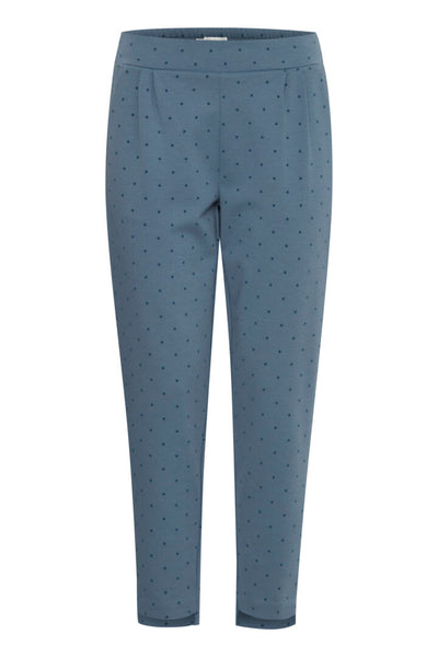 PANTALON ICHI "KATE PRINT" BLUE MIRAGE FLOCK