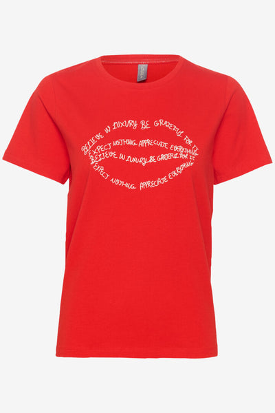 T-SHIRT CULTURE "GITH LIPS" RACING RED