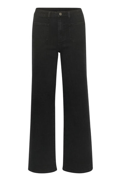 JEANS KAFFE "KARLA FLARED" BLACK DEEP