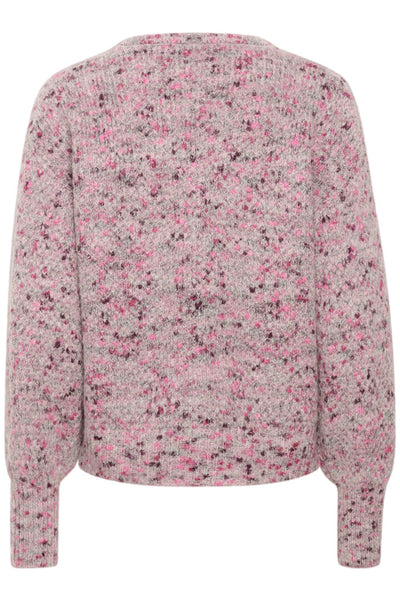 CHANDAIL TRICOT KAFFE "GIANA" GREY PINK MELANGE