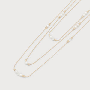 COLLIER LONG CARACOL "TRIPLES RANGS" GOLD (1602)