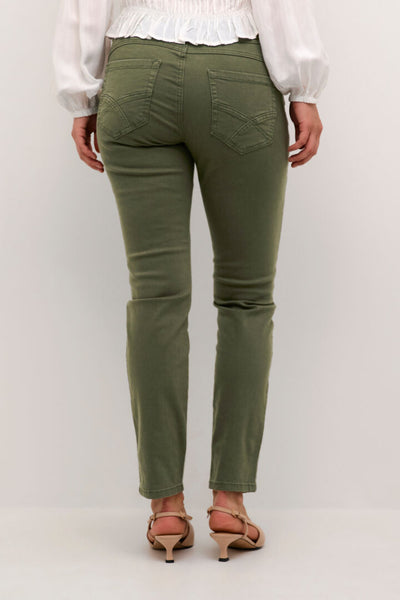 PANTALON TWILL CREAM "ANN COCO FIT" DEEP DEPTHS