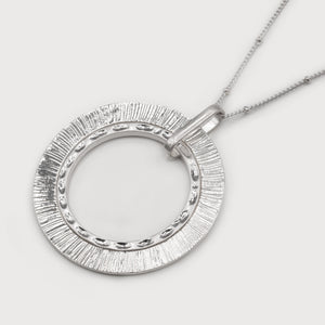 COLLIER LONG CARACOL "ANNEAU" SILVER (1616)