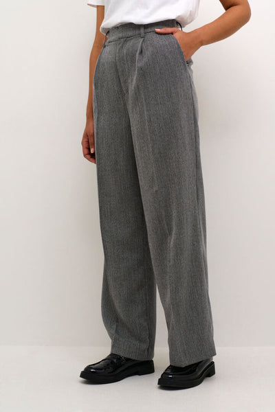 PANTALON KAFFE "JOSIE WIDE" GREY MELANGE