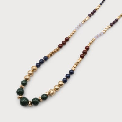 COLLIER LONG CARACOL "PERLES" GOLD (1689)