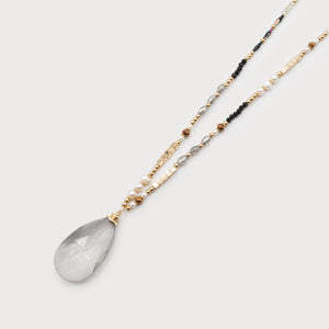 COLLIER LONG CARACOL "GOUTTE DE VERRE" GOLD (1695)