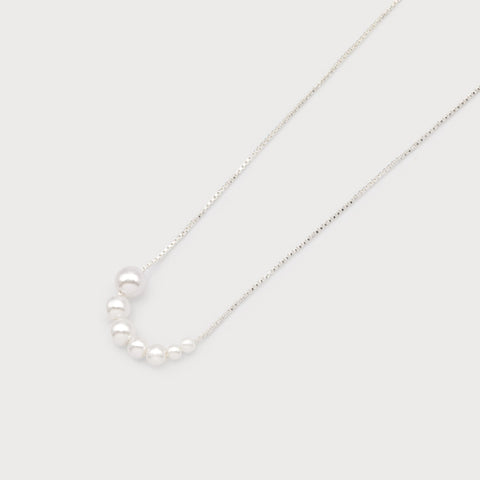 COLLIER CARACOL "PERLES" SILVER (1700)