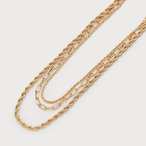 COLLIER CARACOL "TRIO" GOLD (1703)