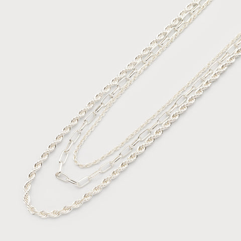 COLLIER CARACOL "TRIO" SILVER (1703)