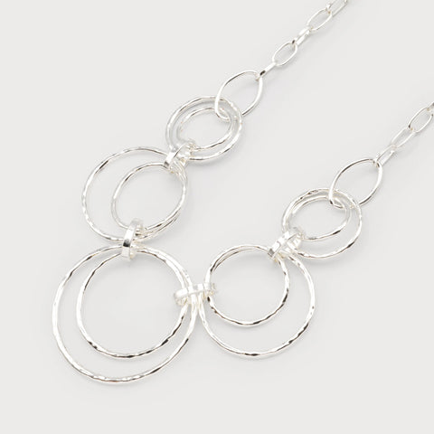 COLLIER CARACOL "CERCLES" SILVER (1706)