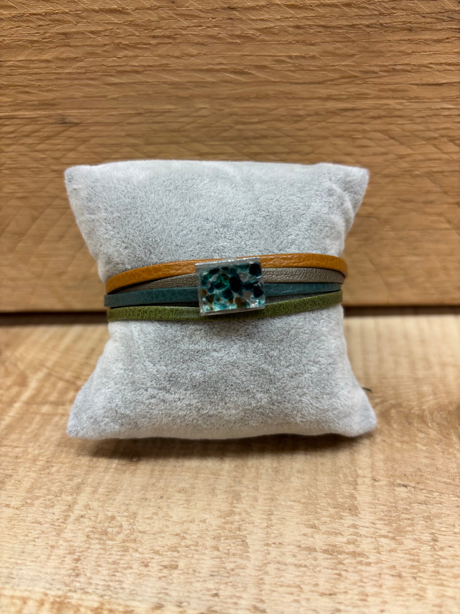 BRACELET CUIR CRÉART "SIMPLY" NATURE