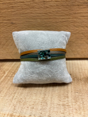 BRACELET CUIR CRÉART "SIMPLY" NATURE