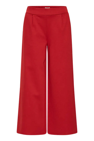 PANTALON ICHI "KATE WIDE LONG" RED DAHLIA