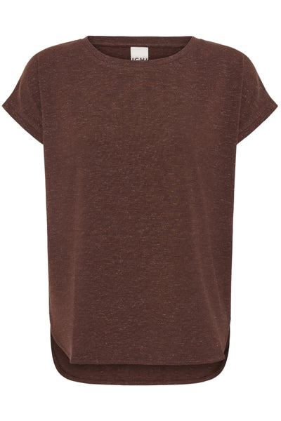 T-SHIRT ICHI "REBEL" CHICORY COFFEE