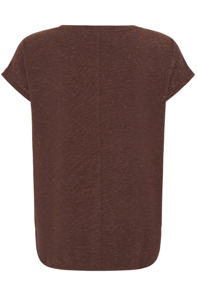 T-SHIRT ICHI "REBEL" CHICORY COFFEE