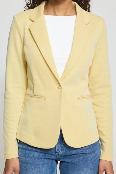 VESTON ICHI "KATE PIQUE BLAZER" MELLOW YELLOW