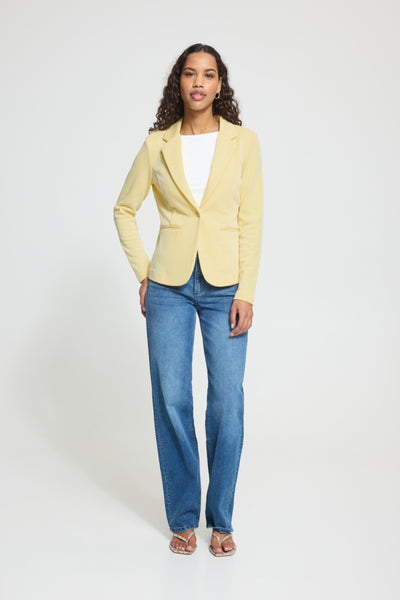 VESTON ICHI "KATE PIQUE BLAZER" MELLOW YELLOW