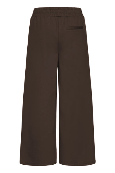 PANTALON ICHI "KATE WIDE CROP" CHOCOLATE TORTE