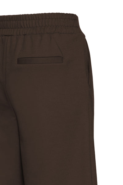 PANTALON ICHI "KATE WIDE CROP" CHOCOLATE TORTE