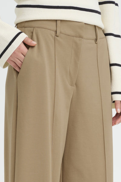 PANTALON ICHI "KATE OFFICE" SEPIA TINT