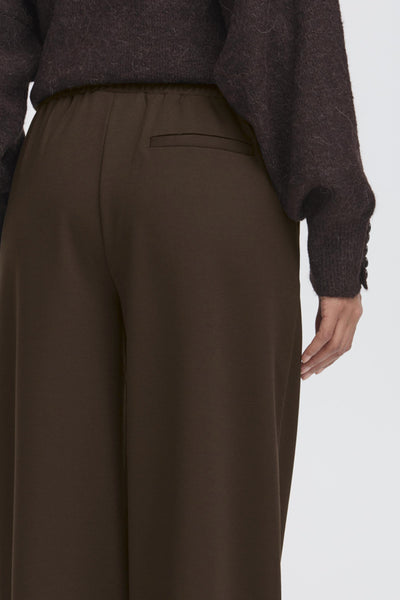 PANTALON ICHI "KATE LONG WIDE" CHOCOLATE TORTE