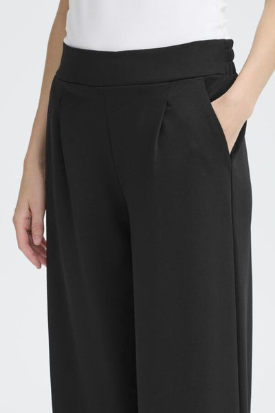PANTALON ICHI "KATE WIDE LONG" BLACK
