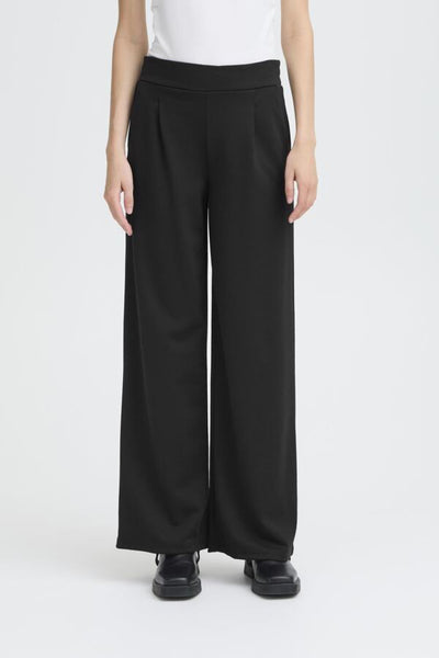 PANTALON ICHI "KATE WIDE LONG" BLACK