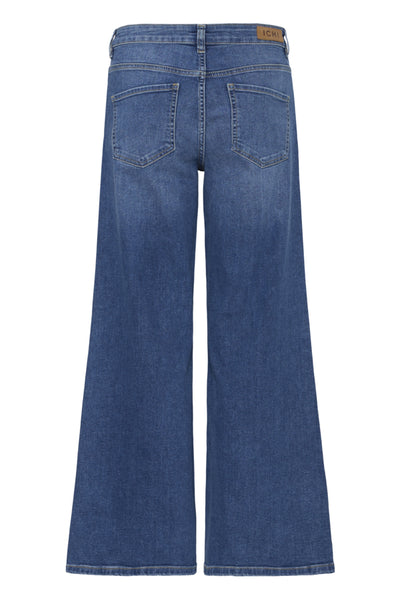 JEANS ICHI  "TWIGGY WIDE" MEDIUM BLUE