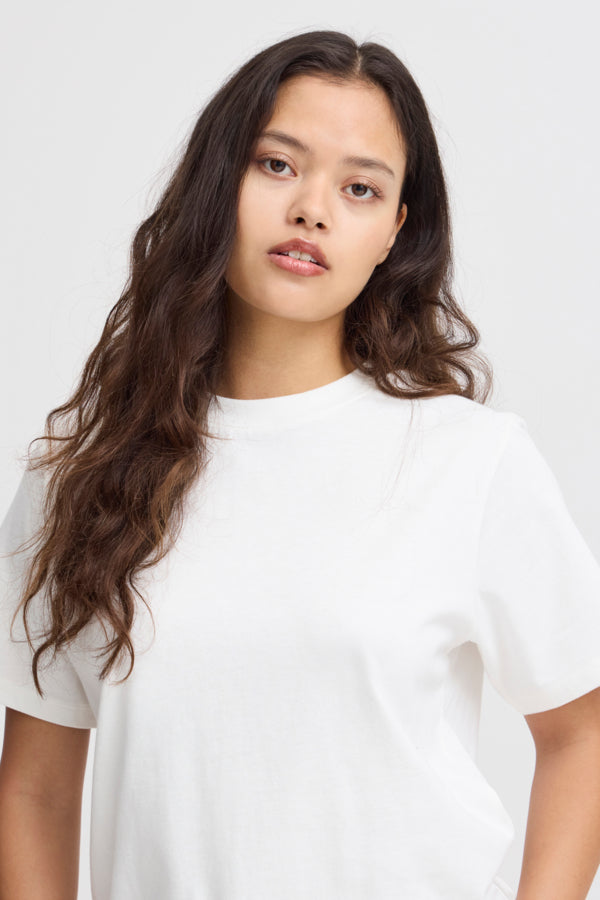 T-SHIRT ICHI "PALMER LOOSE" CLOUD DANCER