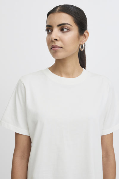 T-SHIRT ICHI "PALMER LOOSE" CLOUD DANCER