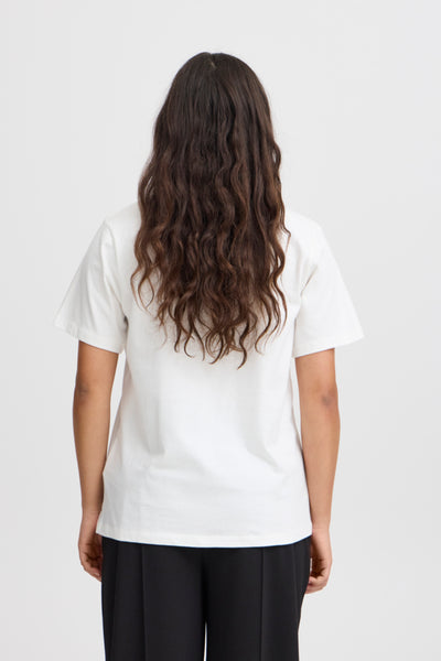 T-SHIRT ICHI "PALMER LOOSE" CLOUD DANCER